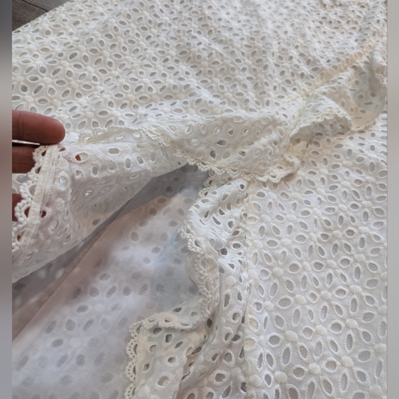 Majorelle Small Run Wild Dress White Eyelet High Low Spring Summer Bridal Shower - Picture 8 of 9